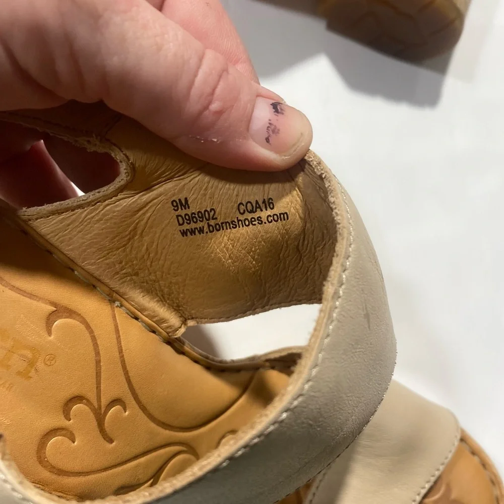 Born Women's Nude Cork Platform Sandals